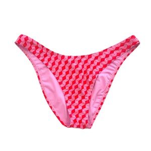 NWOT JESSICA SIMPSON Bikini Bathing Suit Bottom Vibrant Colorful Pink Red XL